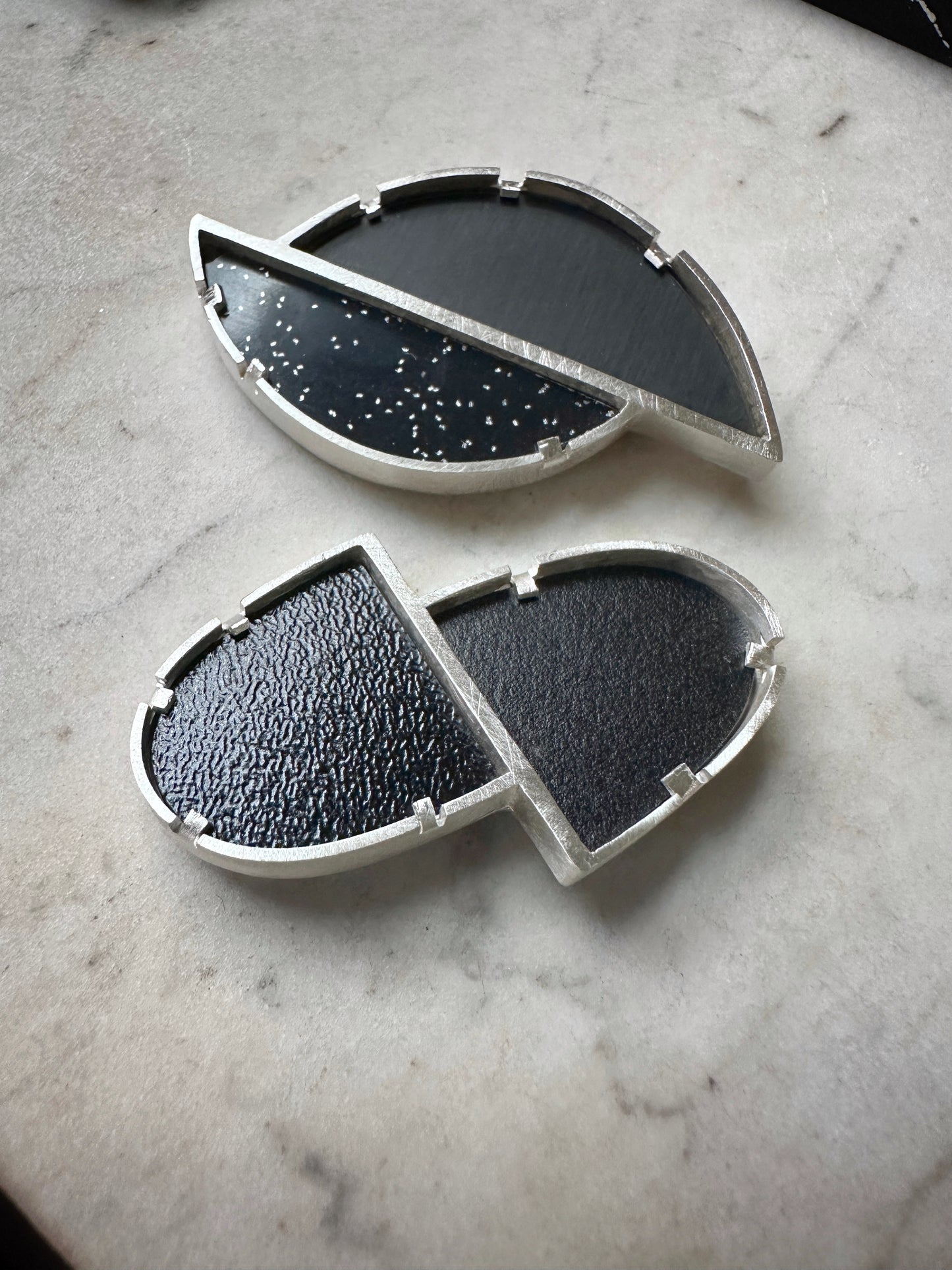 Sterling Silver Kerry James Marshall Inspired Black Formica Brooch #1