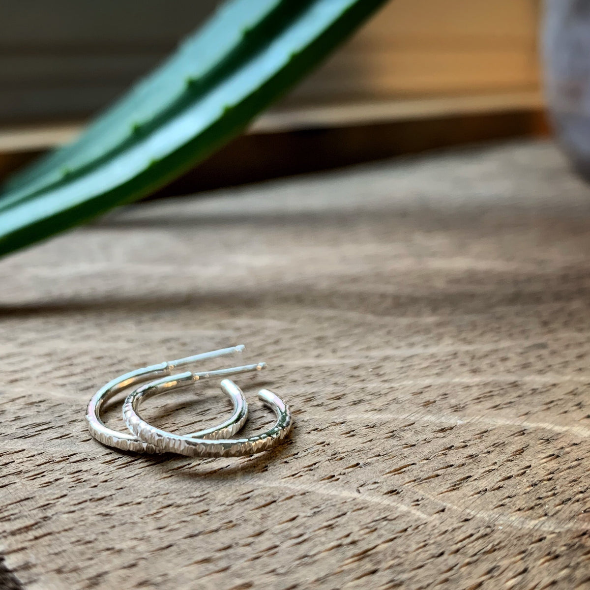 Super edgy textured hoops