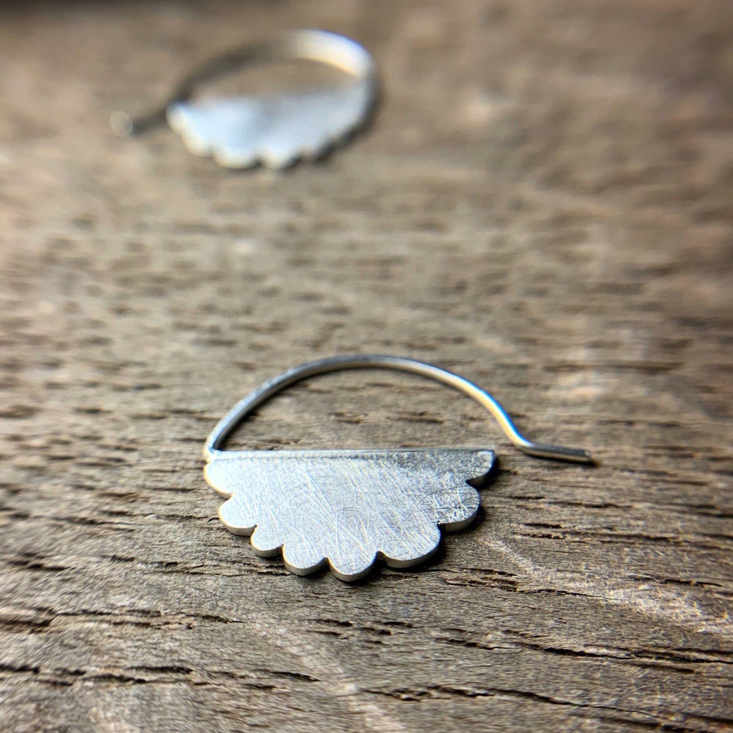 Sterling silver cloud hoops
