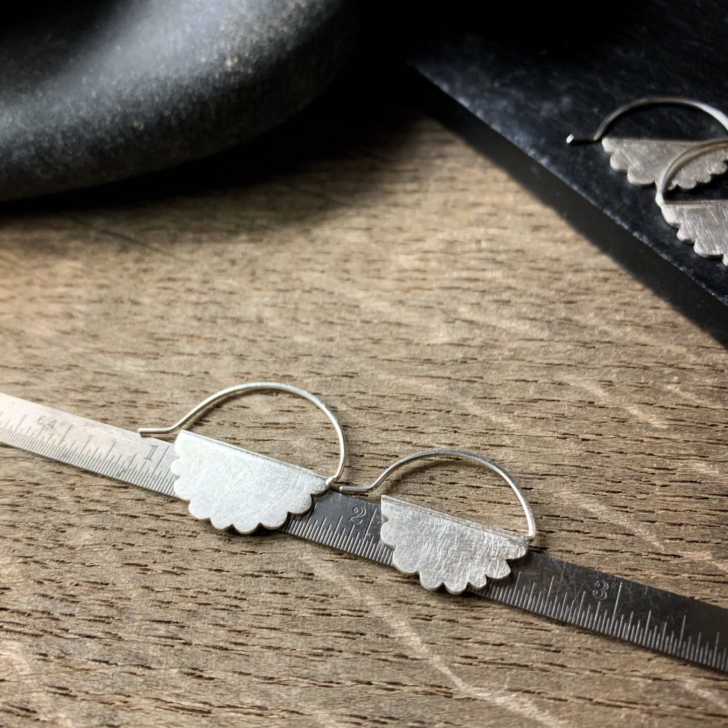 Sterling silver cloud hoops