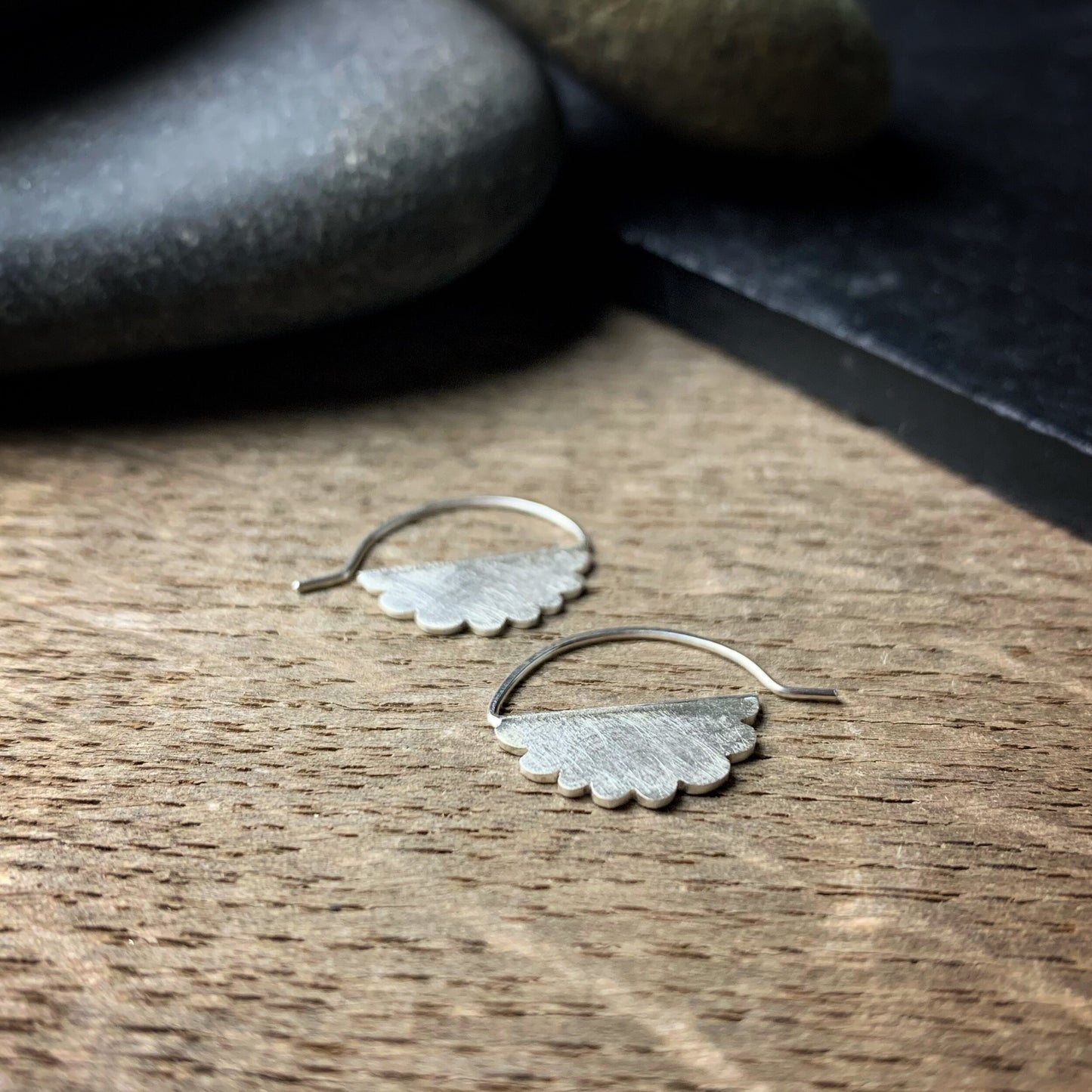 Sterling silver cloud hoops