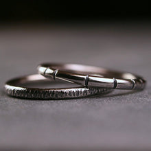 Load image into Gallery viewer, Sterling silver textured stacking rings
