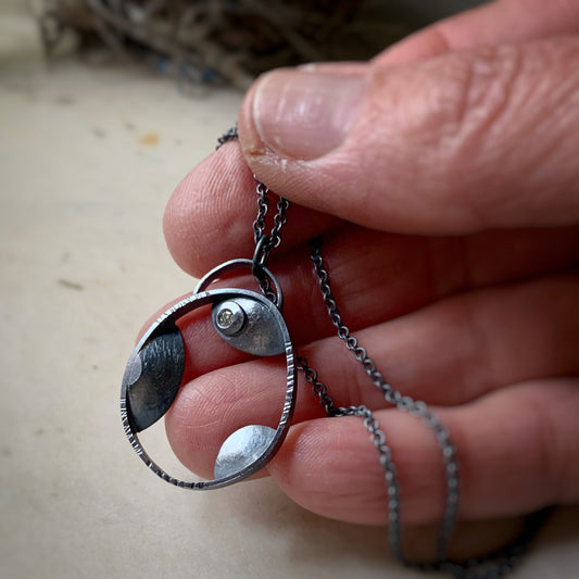 The Islands pendant oxidized silver