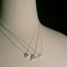Load image into Gallery viewer, Sterling silver tiny dot heart pendant
