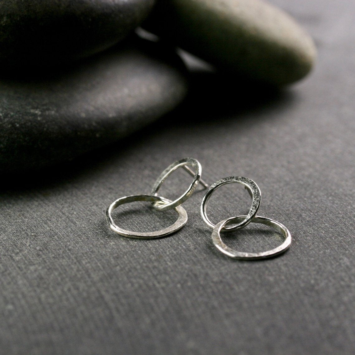 Hammered Silver Hoop Earrings, 1.25 Inch, ready-to-ship – Kristin Buhler  Design
