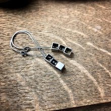 Load image into Gallery viewer, Sterling silver geometric square kinetic earrings
