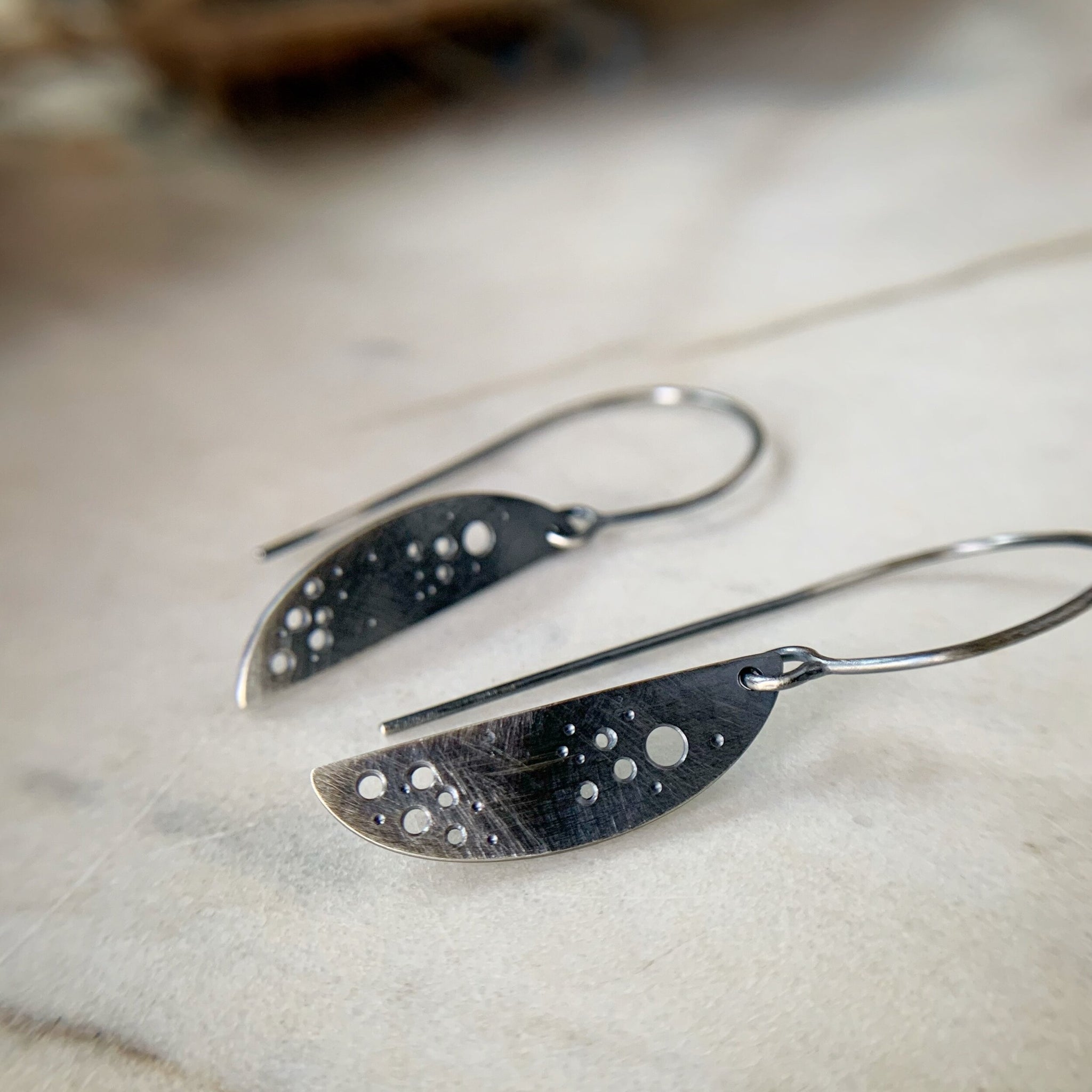 Sterling silver night sky store earrings oxidized sterling silver - more sky