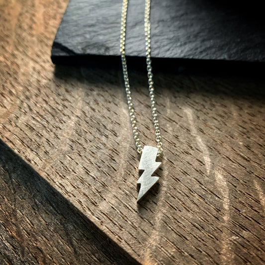 Sterling lightning bolt pendant