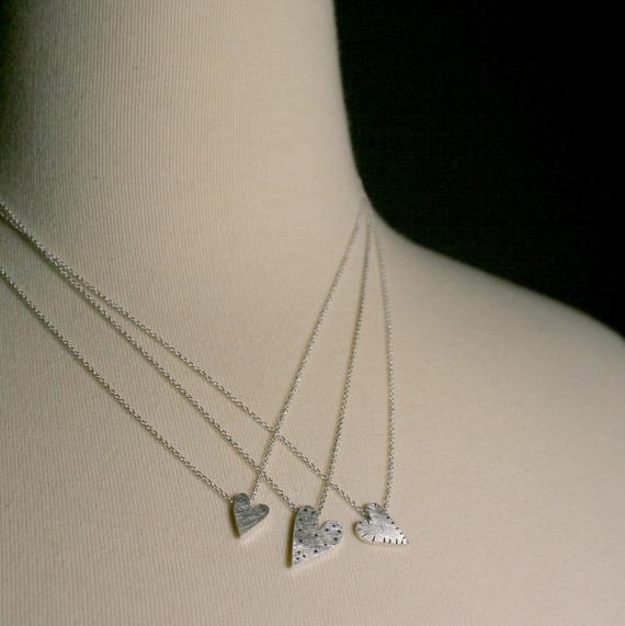 Sterling Silver Tiny Cut Heart Pendant