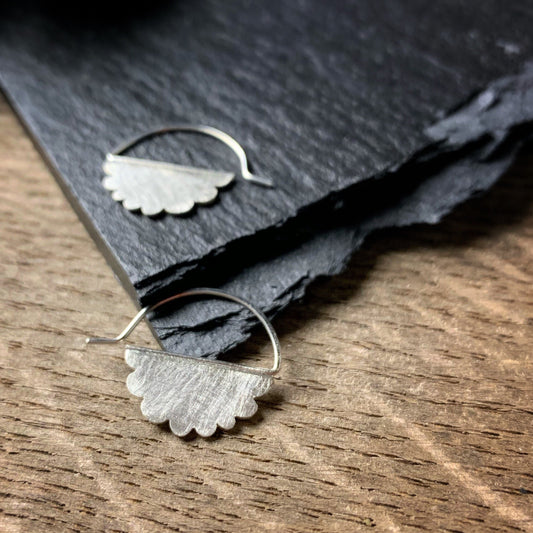 Sterling silver cloud hoops