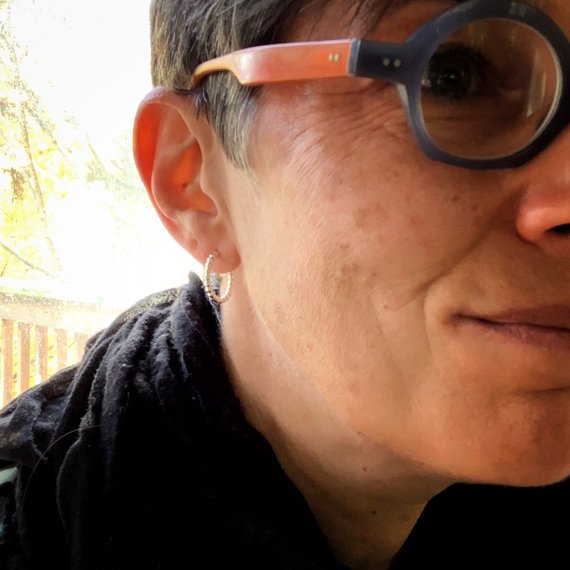 Sterling silver dot hoops