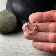 Load image into Gallery viewer, Sterling silver dot hoops
