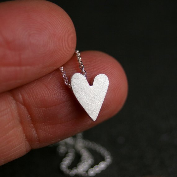 Sterling silver truly tiny heart pendant